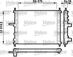 Radyatör Bravo-brava-marea 1.2-1.4-1.6 6v Ac Mek 475x414.5x34 - 71736183-46420484-46514942
