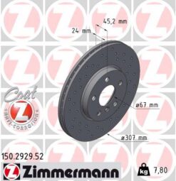 Fren Dıskı On Bmw F40 F44 F45 F46 F48 F39 . Mını F54 F55 F56 F57 F60 Delıklı Tıp - 34116799351