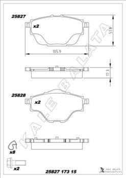 Arka Fren Balatası Astra L-grandland-c4 Grand/spacetourer-c5 Aırcross-p508-p5008-p308-p3008-ds4-ds7 290mm - 95525386-1609000980-1647874380
