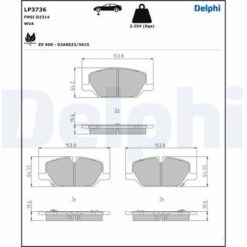Ön Fren Balatası Opel Insıgnıa B 18 17 İnç Jant - 1680880180-84120877-42794673
