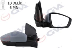 Dış Dikiz Aynası Sağ Polo 09 Elektrikli Isıtmalı Astarlı Konveks 6 Fiş Vm-388nehpr - 6R1857508K-6R1857508M