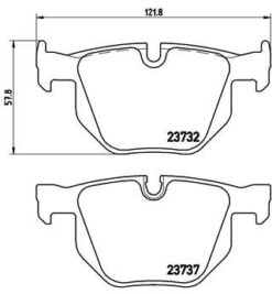 Fren Balatası Arka Bmw E60 E61 E63 E64 - 34216763043