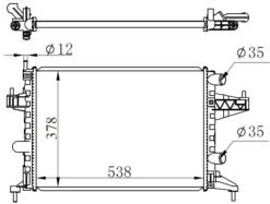 Radyatör Corsa C-combo-tıgra 1.0-1.2-1.2 16v-1.4-1.4 16v Ac Klimasız Mek 545x359x23 1300236-9201955-25555161-24445162 - 95513834-1300334-1300250-93173379