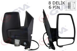 Dış Dikiz Aynası Sağ Transit Custom V362 12 17 Elektirikli Isıtmalı Desenli Sinyalli - BK21 17682 BL5JA6-2123231