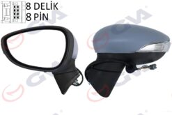 Dış Dikiz Aynası Sol Fıesta 08 14 Elektrikli Isıtmalı Sinyalli Konveks 8 Fiş Vm-6313ebl - C1BB17683DB-1542172-1594585