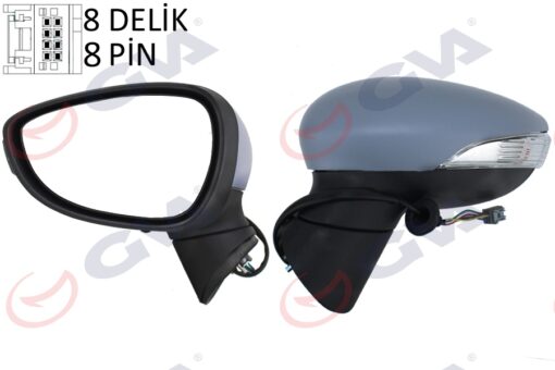 Dış Dikiz Aynası Sol Fıesta 08 14 Elektrikli Isıtmalı Sinyalli Konveks 8 Fiş Vm-6313ebl - C1BB17683DB-1542172-1594585