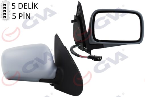 Dış Dikiz Aynası Sağ Polo 94 Elektrikli Isıtmalı Konveks 5 Fiş Vm-184r - 6N1857508AGRU