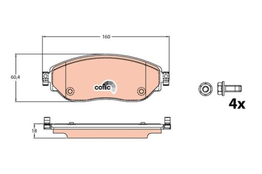 Ön Fren Balata Renault Trafıc Iıı 15 Opel Vıvaro B 15 - 410608638R-410601073R-4423332