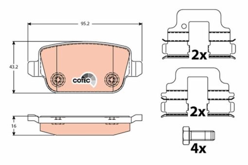 Arka Fren Balatası Mondeo Iv Ca2 07 14 S-max 09 06 S-max 09 Kuga I 08 12 Galaxy Iıı 06 Volvo S80 Iı 06 S80 07 V70 06 V70 07 Xc70 06 Freelander 2 2.2 - ME6G9J2M008GA-30794553-LR003657