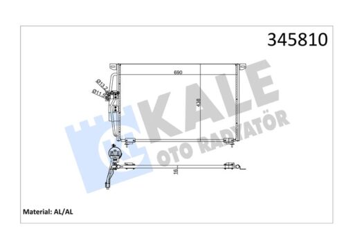 Klima Radyatörü Kondenseri Opel Omega B 94 03 665x450x16 Al/al - 52475899-52482789-52460418-1850059
