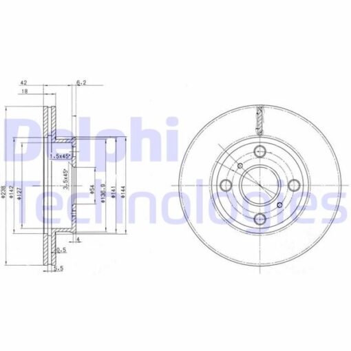 Ön Fren Diski Hava Kanallı Toyota Corolla 1.3l 2e Ee90. Ee100 88-98 1.6l 4a-f Ae92 88-91 238 Çap X 4 Bijon - Takım Disk Fiyatıdır - 4351212330-4351212290-4351212310