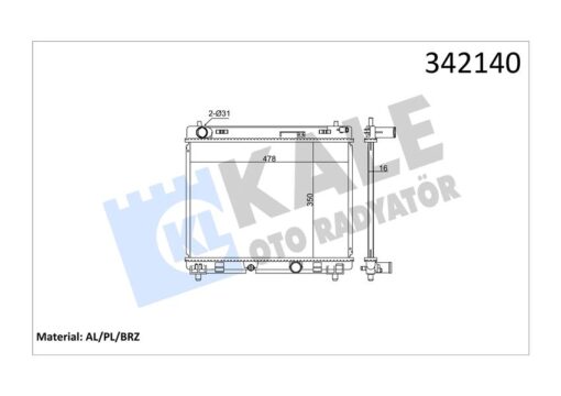 Radyatör Toyota Toyota Yarıs Al-pl-brz - 164000N050