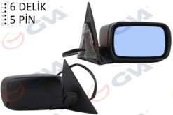 Dış Dikiz Aynası Sağ 3 E46 98 Elektrikli Isıtmalı Astarlı Asferik - 51168238376-51168245128