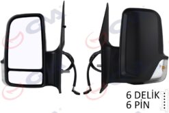 Dış Dikiz Aynası Sol Crafter 06 Sprınter 06 Elektrikli Isıtmalı Sinyalli Çift Cam Konveks 6 Fiş Vm-379ehl - A0018101219-9068106016-2E1857501Q