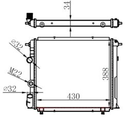 Radyatör R19 Alıze 1.6 Enj. 88 Mek. 430x388x34 Mt - 7702253648-7702247653