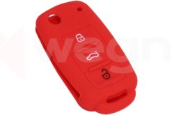 Kontak Anahtar Kumanda Koruyucu Kılıf Silikon Kırmızı Vw Caddy-jetta-polo-golf 6-seat Leon - AKSESUAR