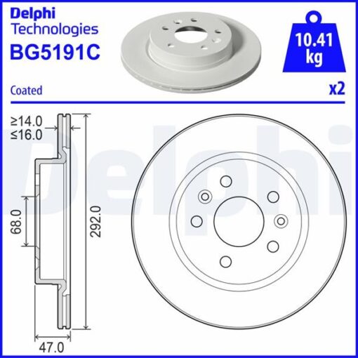 Arka Fren Dıskı Renault Megane E Tech 23 Austral 23 Nıssan Qashqaı Iıı J12 23 292x16x5 Delik Havalandırmalı - 432066RN0A-440A04949R-4320600Q1B