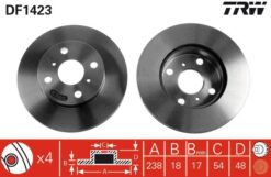 Ön Fren Diski Hava Kanallı Toyota Corolla 1.3l 2e Ee90. Ee100 88-98 1.6l 4a-f Ae92 88-91 238 Çap X 4 Bijon - Takım Disk Fiyatıdır - 4351212330-4351212290-4351212310