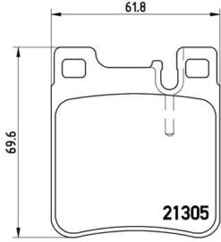 Fren Balatası Arka Mercedes W203 C208 W124 W210 W140 - A0034204920