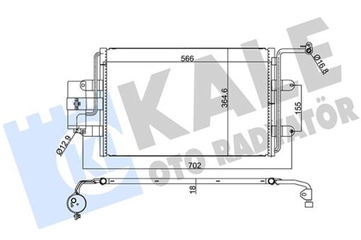 Klima Kondenseri Bora-golf Iv-a3-octavıa Leon-toledo 1.4-1.6-1.8-1.9 Al/al 588x360x18 - 1J0820413A-1J0820413B-1J0820413N