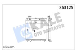 Brazıng Versiyonu Kl297000 Peugeot 206 207 - Cıtroen C2 C3 1.4hdı 70 Eco 02 Mt Ac/nac Mekan İk 380x415x34 Su Radyatörü - 133354-133361-133362-133374