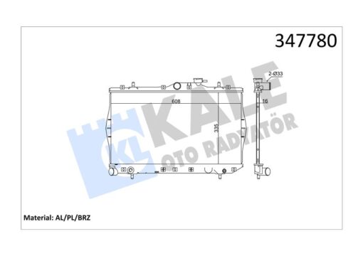 Radyatör Brazing Accent 1.3-1.5 95-00 Ac Klimasız Mek 335x598x16 - 2531022005-2531022A00