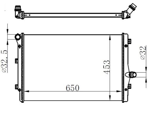 Radyatör Mechanical Jetta 1.6 Tdı 2010 -a3 03 Mek 650x448x26 650x448x34 - 1K0121251N