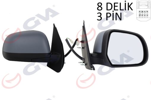 Dış Dikiz Aynası Sağ Mıcra 10 Elektrikli Astarlı Konveks 3 Fiş Vm-223ehpr - 96301-1HB0B