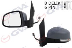 Dış Dikiz Aynası Sol Focus 08 Elektrikli Isıtmalı Sinyalli Astarlı Asferik 6 Fiş Vm-6304ehpal - 8M5117683YF-8M5117683YC-1728324