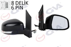 Dış Dikiz Aynası Sağ Focus Iı 08 11 Elektrikli Isıtmalı Sinyalli Asferik 6 Fiş Vm-6304ehar - 8M5117682AD-8M5117682AF