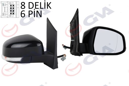 Dış Dikiz Aynası Sağ Focus Iı 08 11 Elektrikli Isıtmalı Sinyalli Asferik 6 Fiş Vm-6304ehar - 8M5117682AD-8M5117682AF