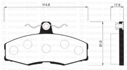 Ön Fren Balata Skoda Favorıt 1.3l 88-97 / Ford Sıerra 1.3l 1.6l 2.0l 86-93 - 6166950-6174784-115430280