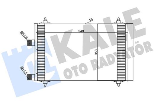 Klima Radyatörü Kondenser Peugeot P307-p307 Sw Cıtroen C4-c5 2.0 Hdı Al/al 540x358x16 - 6453.FH-6453.FP-6455.AC