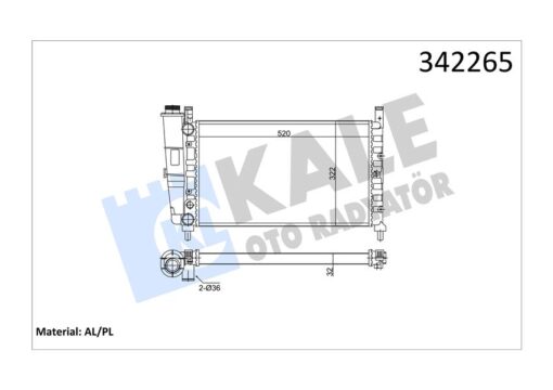 Radyatör Fıat Uno 70 İe Al-pl-brz - 46551218-7685063-7732211