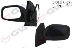 Dış Dikiz Aynası Sol Corolla 02 Elektrikli Isıtmalı Konveks 5 Fiş Vm-277ehl - 8790602050