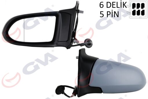 Dış Dikiz Aynası Sol Zafıra A 99 Elektrikli Isıtmalı Astarlı Asferik 5 Fiş Vm-169ehpl 6207077 - 6428105-6428749-6428755