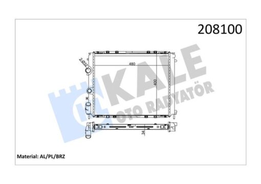 Radyatör Clıo Iı 98 Kng 98-03 Ac Mek 480x391x34 1 Sıra Alb Sistem - 7700417175-7700836303