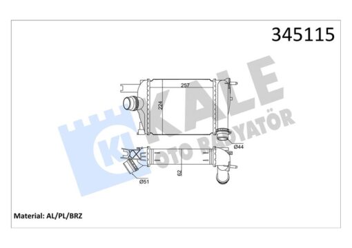 Turbo Radyatörü Intercooler Clıo Iv 12 Captur 13 Logan Iı 12 Sandero Iı 12 Symbol Iıı 13 0.9tce 1.2tce 1.5dci 255x226x64 Brazing Mt - 144966051R-144965154R-14461B680C