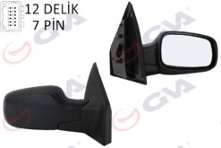 Dış Dikiz Aynası Sağ Clıo 06 Elektrikli Isıtmalı Sensörlü Konveks 7 Fiş Vm-6136ehsr - 7701061193