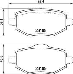 Arka Fren Balatası Otomatik El Freni Corsa F-c4-208-2008-ds3 - 1643574280-1680301680