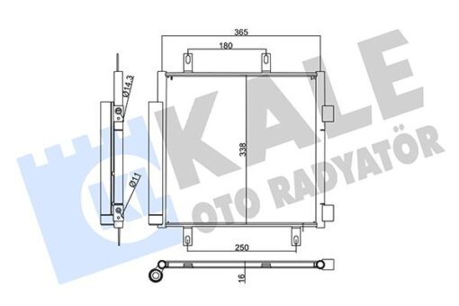 Klima Radyatörü Kondenseri P107 05 14 1.0i 12v-1.4hdi 05 C1 1.0i 12v-1.4hdi 05 Al/al - 6455.EF-6455.EE