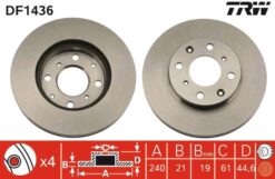 Ön Fren Diski Hava Kanallı Honda Cıvıc 1.5l 1.6l D15b D16a Sı Eg Eh Kasa 92-95 / Cıvıc Euro 1.4l D14a Ma Ej El Kasa 96-00 240 Çap X 4 Bijon - Takım Disk Fiyatıdır - 45251SR3A00-45251SR3A10-45251SH3A00