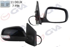 Dış Dikiz Aynası Sağ Corolla 10 Elektrikli Isıtmalı Katlanır Sinyalli Astarlı Konveks 7 Fiş Vm-6264nebr - 8791012G90
