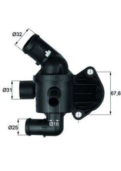 Termostat Komple 92c Polo-golf6-jetta-passat-a3-caddy 1.6 Tdı Caya-cayb-cayc-caye-cfhc 3 Bağ. - 03L121111S-03L121111R