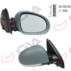 Dış Dikiz Aynası Sağ Jetta 04 Golf V 05 Elektrikli Isıtmalı Sinyalli Astarlı Konveks 7 Fiş Vm-381ehpr - 1K1857502BF9B9-1K1857508BG