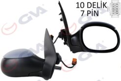 Dış Dikiz Aynası Sağ 206 04 Elektrikli Isıtmalı Sensörlü Astarlı Asferkli 7 Fiş Vm-208ehpsr - 8149.KN-8149.KC-8148.XZ