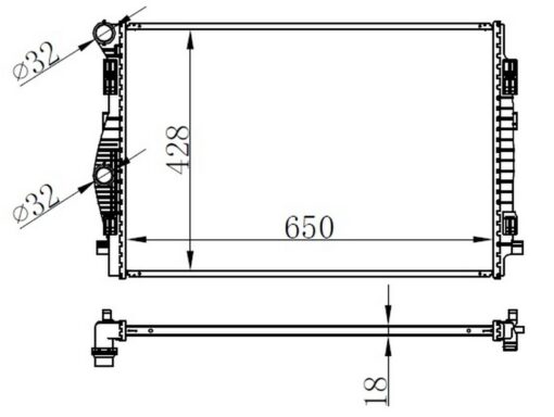 Radyatör Brazing Golf Vıı-a3-leon-octavıa 1.4-2.0 12 Passat 1.4 14 650x428x18 Sıcak İklim Bölg. - 5Q0121251EQ-5Q0121251ES