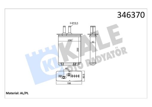 Kalorifer Radyatörü Punto 1.1-1.2-1.4-1.6-1.7 93-99 - 46721212-46722095-5893932
