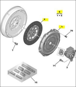 Debriyaj Seti Baskı Disk P308-p3008-p5008-c4-c4 Pıcasso 1.6 Hdi 228mm X 18 Diş Egs 6 Şanzuman - 2052.L1-2052.X5-2053.14-9672124480
