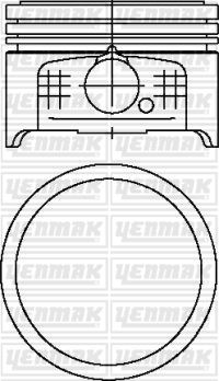 Motor Piston Segman Std 75mm P106-p206-p306-partner-berlıngo 1.4 8v Tu3jp-euro4 Boy:50mm Tepe - 9637939280